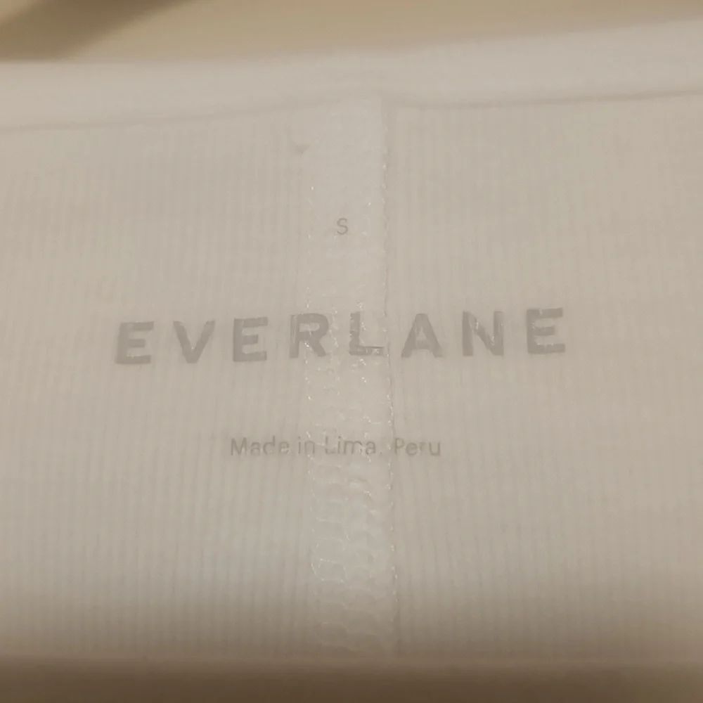 Everlane Luxe Rib Scoop-Neck Tee White Size Small - Picture 5 of 6